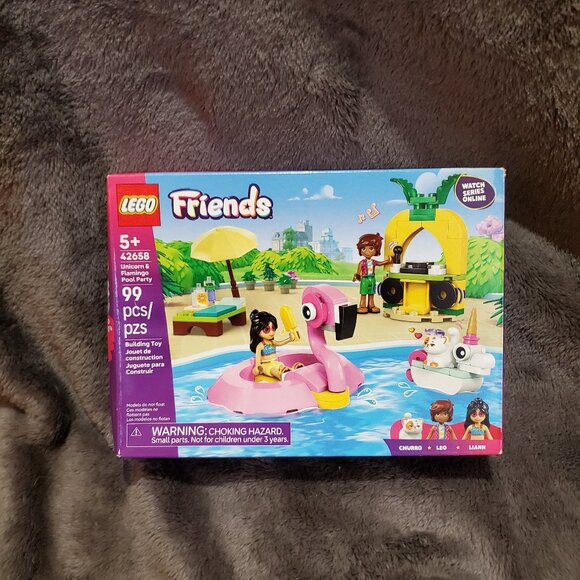 LEGO® Friends Unicorn And Flamingo Pool Party Building Set 42658 NEW READ - Picture 1 of 8
